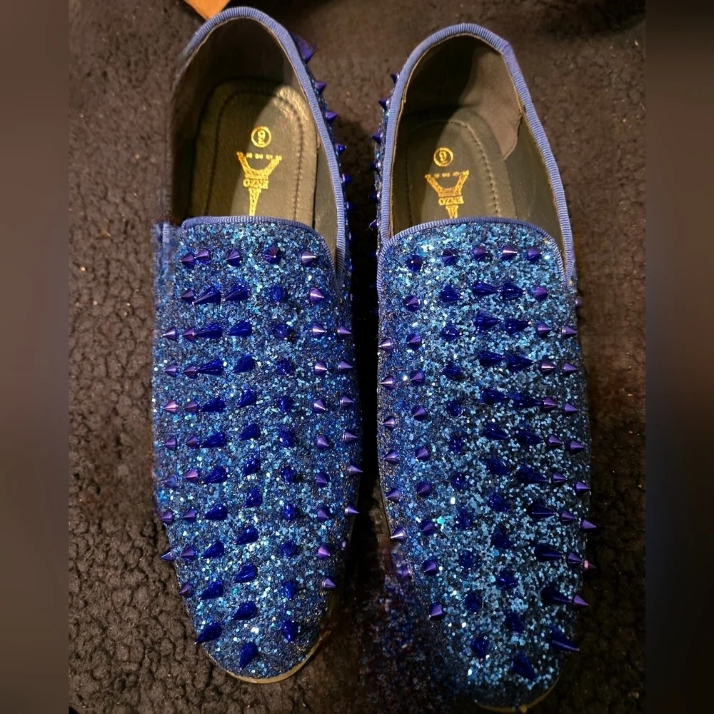 New Enzo Romeo Men's Vintage Spike Dress Loafers